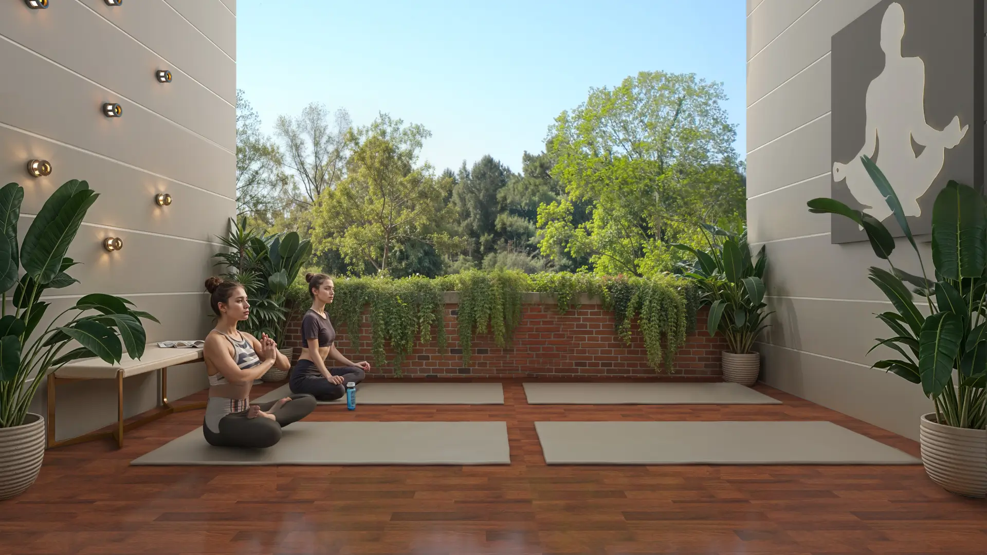 Garden seating and gazebo area inside premium apartments in Porur, offering peaceful outdoor spaces for flats.