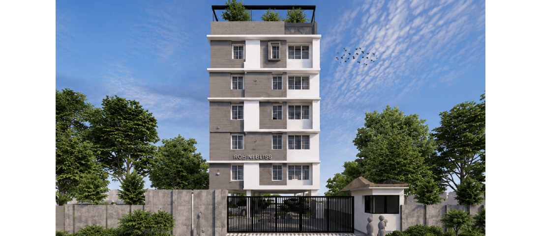 Front Elevation of Rohini Bliss residential property