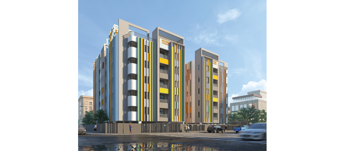 Front Elevation of Rohini Colours residential property