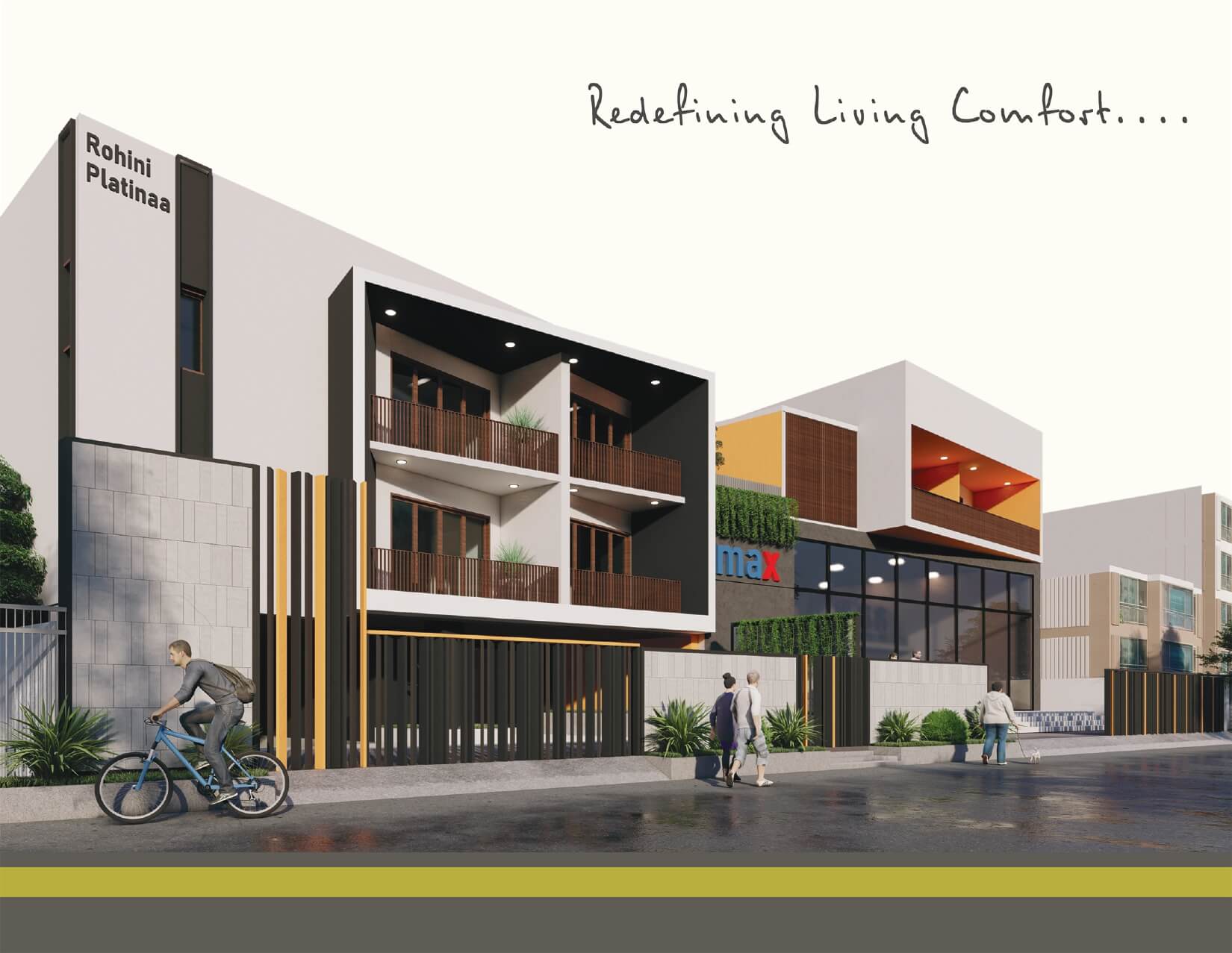 Front elevation of Rohini Platinaa Flats in Thiruvanaikoil   - Trichy