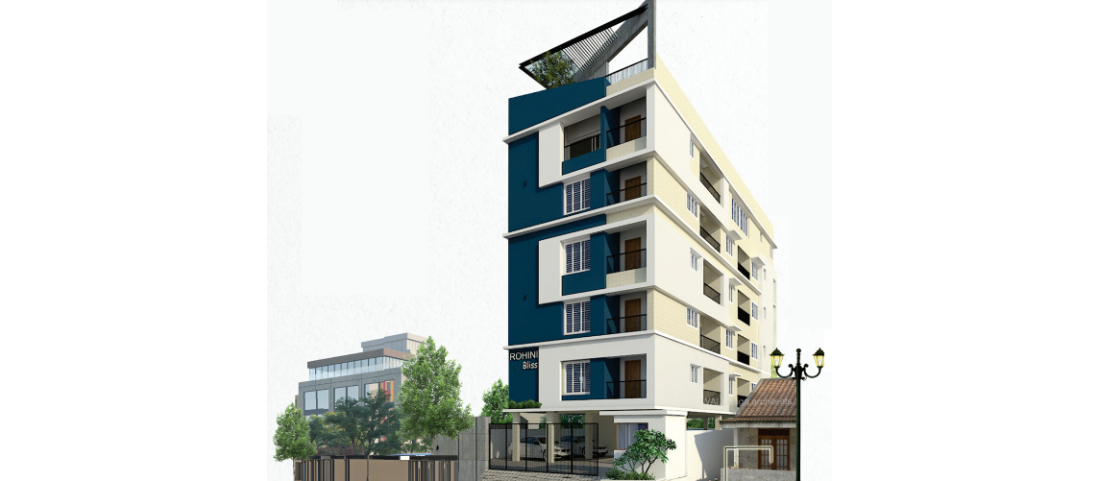 Front Elevation of Rohini Bliss flats in Trichy for sale