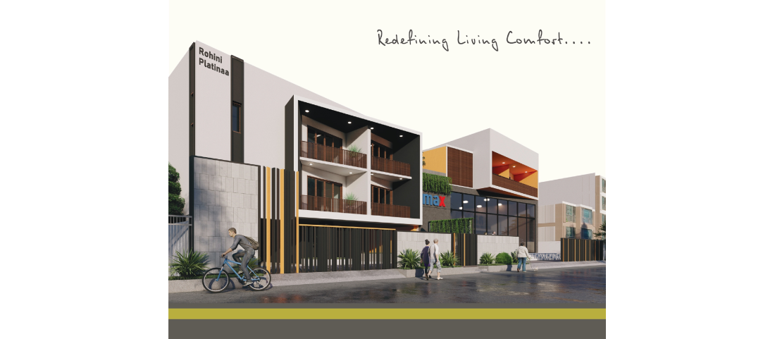 Front Elevation of Rohini Platinaa flats in Trichy for sale